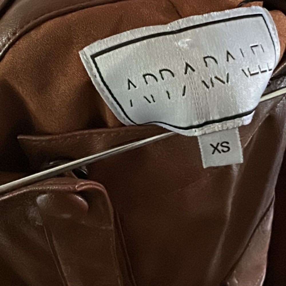 Apparalel Brown Leather Skirt XS, Excellent Condition